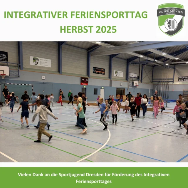 Am 9. Oktober 2025 erlebten 54 Kinder einen Tag voller Bewegung, Spaß und Teamgeist.😊
29 Kinder aus den Erstaufnahmeeinrichtungen Dresden trafen auf 25 Kinder des Awo Horts an der 8. Grundschule – und alle hatten einen wunderbaren, ereignisreichen Tag.
Was wir gemacht haben:🤸♂️
Aufwärmprogramm: Lockerungsübungen und spielerische Moves, damit sich alle wohlfühlen.
Vielfältige Sportarten: Fußball, Badminton, Tischtennis – jede Station bot neue Fähigkeiten und Teamgeist.
Parkour: Laufen, Klettern, Springen – Mut, Koordination und gegenseitige Unterstützung standen im Fokus.
Gemeinschaftsgefühl: Kooperative Aufgaben, fairer Umgang, gegenseitige Hilfe stärken den Zusammenhalt.
Besonderer Dank:
Susann Munsky, Eileen Möbius, Ronny Bartsch, Merle Schumacher, Johann Ebbecken für ihren großen Einsatz vor Ort.
Sportjugend Dresden für die Fördermittel, damit der Sporttag überhaupt stattfinden kann. 
Dresdner Verkehrsbetriebe für die sichere Fahrt der Kinder.
#GemeinsamStark #Inklusion #SportFürAlle #Dresden #KinderUndSport #Teamgeist #Danke