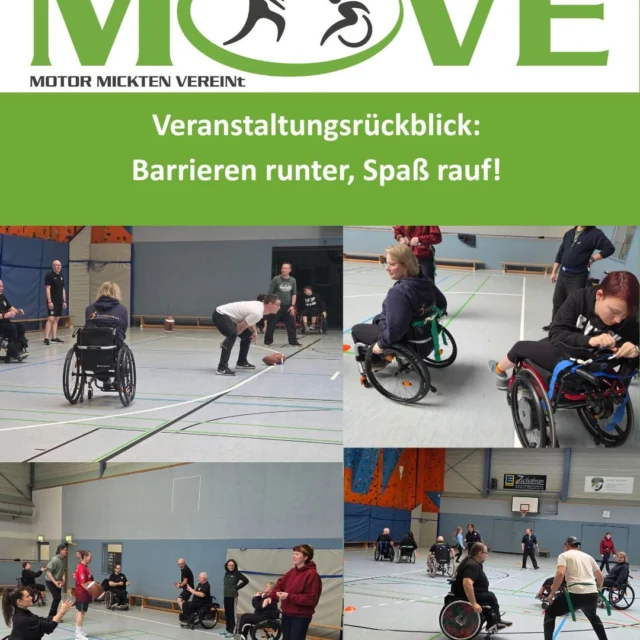 Veranstaltungsrückblick: Barrieren runter, Spaß rauf! 🚀♿️🤝

Inklusion passiert nicht von allein – aber sie kann richtig Spaß machen! 🙌
Beim Seminar „Menschen mit Behinderung im Sport - Inklusion“ ging’s darum, wie Menschen mit Behinderungen in Sportgruppen integriert und inklusive Angebote im Verein entwickelt werden können.

📍 Ausrichter: StadtSportBund Dresden e. V.
🎤 Referent: Florian Finke (Inclusia Deutschland e. V.)

Highlight: kurz Theorie – dann Praxis pur mit vielen Varianten, damit wirklich alle mitmachen können 🔥

Das haben wir ausprobiert:
✅ gemeinsame Erwärmung – niedrigschwellig & flexibel
✅ Fangspiel – Regeln/Raum/Rollen inklusiv angepasst
✅ Football inklusiv – Teamwork & Beteiligung statt Tempo
✅ Karate für Menschen mit Beeinträchtigungen 🥋

Unser Take-away: Inklusion ist machbar – wenn wir Sport passend gestalten. 💪✨

#inklusionimsport #sportfüralle #stadtsportdresden #inclusiadeutschland#MOVE