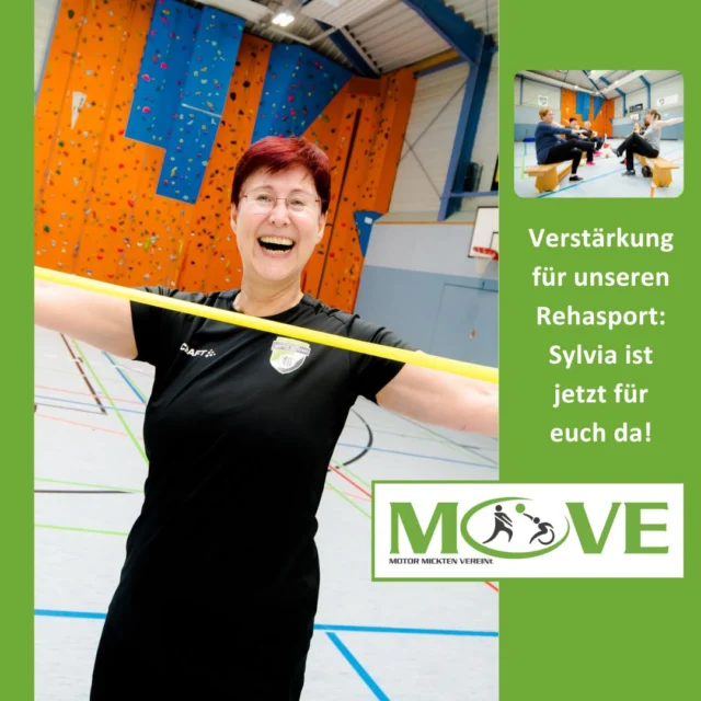 Ab sofort ist Sylvia eure Ansprechpartnerin rund um das Thema Rehasport bei Motor Mickten 💪

Viele von euch kennen sie bereits:
Bisher war Sylvia ehrenamtlich bei uns aktiv und hat mit viel Engagement

zwei Rehasportgruppen geleitet

Zumba angeboten

Rollstuhltanz gestaltet

Jetzt übernimmt sie offiziell die Rolle als Koordinatorin für Rehasport.

Sylvia ist lizenzierte Übungsleiterin im Rehasport (Schwerpunkt Neurologie) und bringt viel Erfahrung und Herzblut mit.

👉 Ab April starten außerdem neue Rehasportkurse –
Anmeldungen sind ab sofort möglich!

Bei Fragen rund um Rehasport ist Sylvia jetzt eure erste Anlaufstelle.

Schön, dass du jetzt auch offiziell Teil des Teams bist, Sylvia! 🙌

#Rehasport #Inklusion#MOVE #Gesundheit#BewegungFürAlle