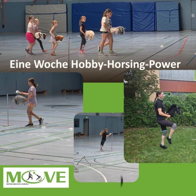 Eine Woche Hobby-Horsing-Sommercamp liegt hinter uns!

Was für eine tolle Woche! Mit ganz viel Begeisterung, Bewegung und natürlich ihren Hobby Horses waren die Mädchen mit vollem Einsatz dabei. Es wurde geritten, gesprungen, trainiert und so manches Hindernis erfolgreich überwunden.

Besonders schön: Unser Sportcamp war inklusiv und hat gezeigt, wie Sport verbindet. Gemeinsam aktiv sein, voneinander lernen, sich gegenseitig unterstützen und zusammen Spaß haben – genau das hat diese Woche besonders gemacht. 

Zum krönenden Abschluss gab es eine Vorführung für die Eltern, bei der die Mädchen zeigen konnten, was sie in dieser Woche gelernt und geübt haben. Mit viel Freude und auch ein bisschen Aufregung meisterten sie den Parcours und präsentierten stolz ihr Können. 

Ein herzliches Dankeschön an unsere Trainerin Paula und an die Sportjugend Dresden für die Förderung und Unterstützung unseres Camps! 

Wir blicken zurück auf eine Woche voller Bewegung, Gemeinschaft, neuer Erfahrungen und ganz viel Hobby-Horsing-Begeisterung. Danke an alle Teilnehmerinnen – ihr wart großartig! 🌟

#HobbyHorsing #Sommercamp #MOVE #Inklusion #SportFürAlle #SportjugendDresden
