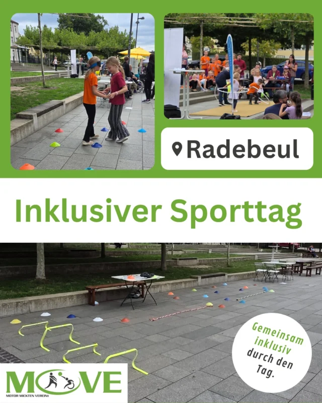 Gemeinsam Barrieren erleben und verstehen

Letzte Woche waren wir beim Aktionstag für Menschen mit Behinderung in Radebeul mit dabei. Die Veranstaltung im Radebeuler Kultur-Bahnhof bot zahlreiche Informations- und Mitmachangebote rund um die Themen Behinderung, Teilhabe und Inklusion.
Wir von Motor Mickten waren mit unserem Blindenparcours vor Ort. Mit Blindenbrille und ohne die gewohnte visuelle Orientierung konnten die Besucherinnen und Besucher selbst ausprobieren, wie es ist, Hindernisse zu erkennen und einen Parcours zu bewältigen.

Vielen Dank an alle, die vorbeigekommen sind, mitgemacht und sich auf den Perspektivwechsel eingelassen haben. 
Solche Aktionstage schaffen Begegnungen, sensibilisieren für unterschiedliche Lebensrealitäten und machen Inklusion erlebbar.

#MotorMickten #MOVE #Inklusion #Inklusionssport #Radebeul #Aktionstag